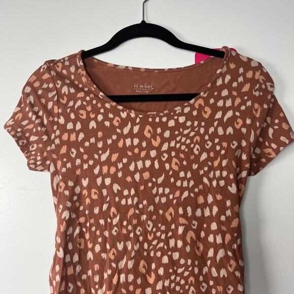 Isabel Maternity Brown Animal Print Short Sleeve Dress - Size XL - NWT - Picture 4 of 9